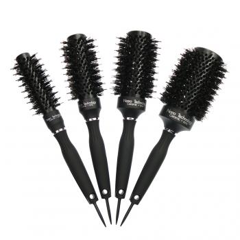 Professional custom logo round hair brush 